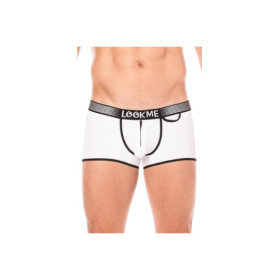 Mini-Pants blanc échancré avec zip 